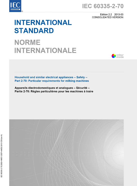 Cover IEC 60335-2-70:2002+AMD1:2007+AMD2:2013 CSV (Consolidated Version)